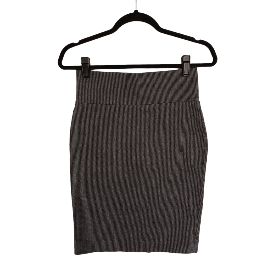 Windsor Gray Print Stretch Mini Bodycon Skirt Small
